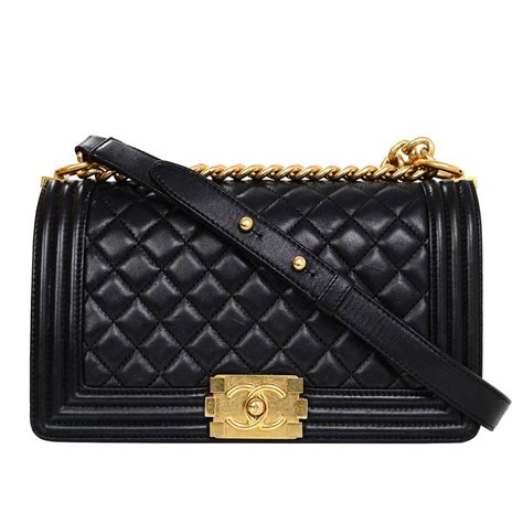 black and gold chanel boy bag replica|sac chanel boy authentique.